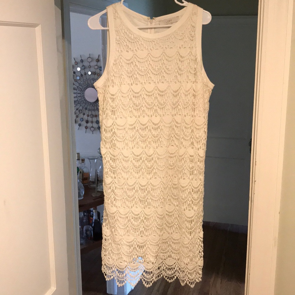 SALE! Loft White Lace Dress